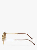 Ray-Ban RB3749 irregular sunglasses gold/brown 58mm, imported from the UK