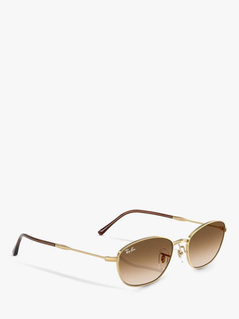 Ray-Ban RB3749 irregular sunglasses gold/brown 58mm, imported from the UK
