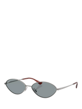 John Lewis Ray-Ban RB3757 Oval Sunglasses, Gunmetal/Grey, 59mm- Buy online at McGrocer