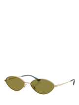 John Lewis Ray-Ban RB3757 Oval Sunglasses, Gold/Green- Buy online at McGrocer