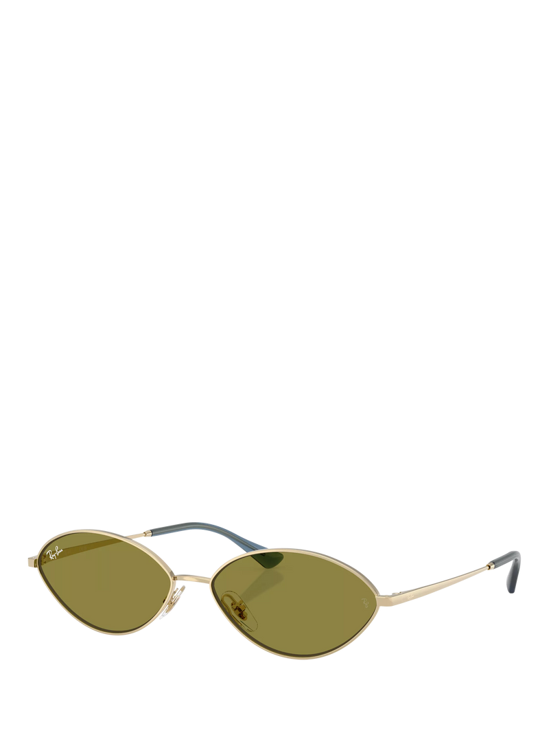 Ray-Ban RB3757 oval sunglasses gold/green, UK version