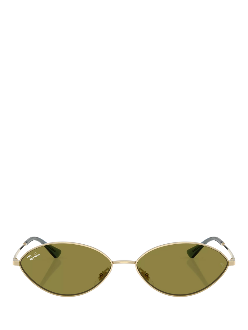 Ray-Ban RB3757 oval sunglasses gold/green, UK version