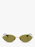 Ray-Ban RB3757 oval sunglasses gold/green, UK version