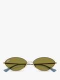 Ray-Ban RB3757 oval sunglasses gold/green, UK version
