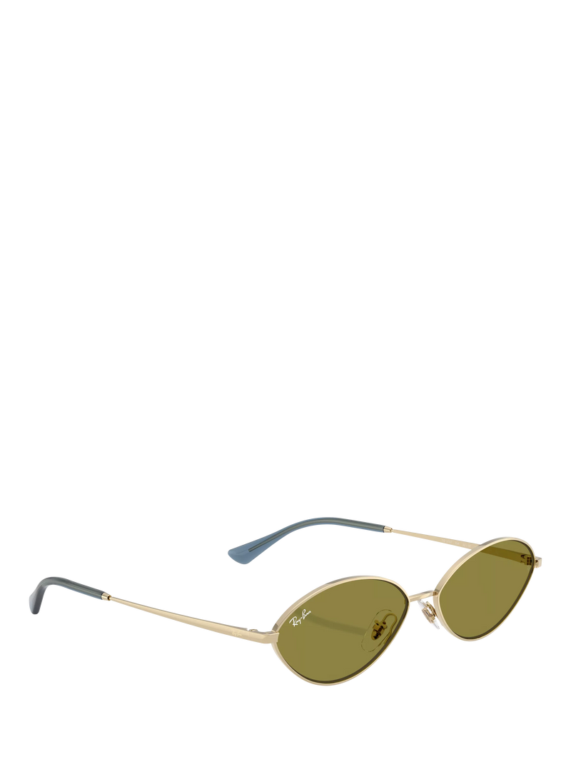 Ray-Ban RB3757 oval sunglasses gold/green, UK version