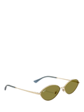 Ray-Ban RB3757 oval sunglasses gold/green, UK version