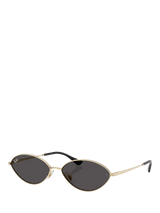 John Lewis Ray-Ban RB3757 Oval Sunglasses Gold/Black- Buy online at McGrocer