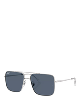 John Lewis Ray-Ban RB3758 Square Sunglasses Silver/Grey- Buy online at McGrocer