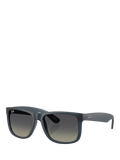 Ray-Ban RB4165 square sunglasses blue grey plastic frame - British product