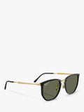 Ray-Ban RB4451 polarised irregular sunglasses black frame green lens (British brand)
