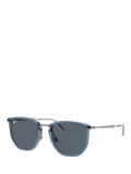 Ray-Ban RB4451 angular sunglasses light blue and grey, UK version
