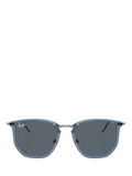 Ray-Ban RB4451 angular sunglasses light blue and grey, UK version