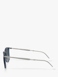 Ray-Ban RB4451 angular sunglasses light blue and grey, UK version