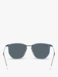 Ray-Ban RB4451 angular sunglasses light blue and grey, UK version
