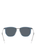 Ray-Ban RB4451 angular sunglasses light blue and grey, UK version