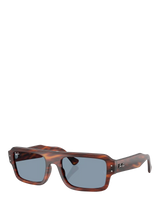 John Lewis Ray-Ban RB4454 Lukas Rectangular Sunglasses Havana/Blue- Buy online at McGrocer