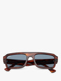 Ray-Ban Lukas rectangular sunglasses Havana Blue glass lens, UK version