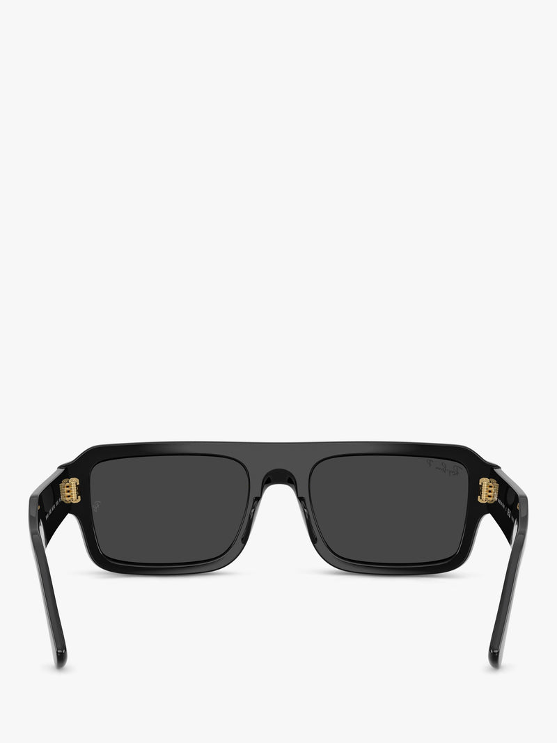 Ray-Ban RB4454 rectangular sunglasses black polarised glass - British product
