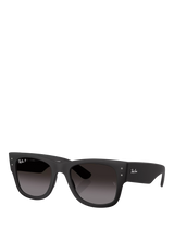 John Lewis Ray-Ban RB4840S Polarised Square Sunglasses, Black/Black Gradient- Buy online at McGrocer