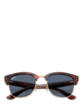 Ray-Ban square sunglasses in gold and brown - British product