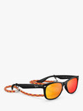 Ray-Ban Junior RJ9052 square sunglasses black/orange, imported from the UK