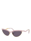 Swarovski cat's eye sunglasses gold grey - British product