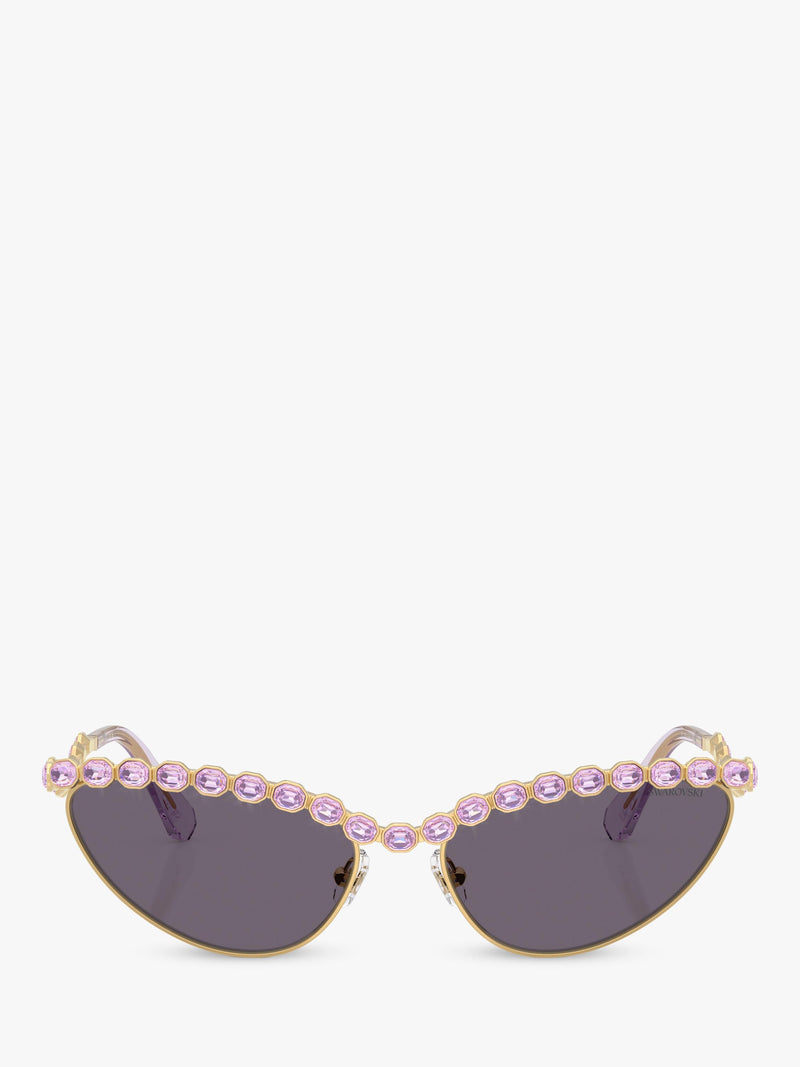 Swarovski cat's eye sunglasses gold grey - British product