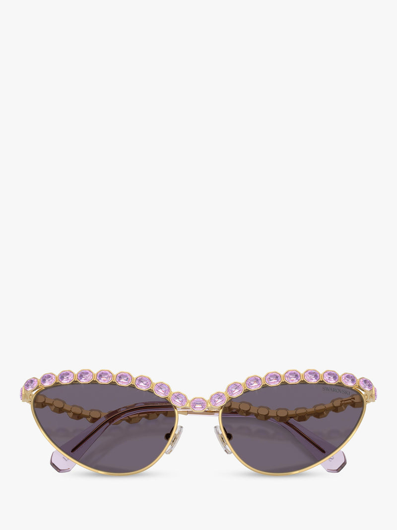 Swarovski cat's eye sunglasses gold grey - British product