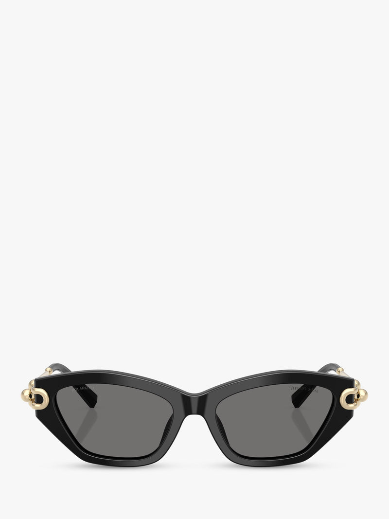 Tiffany & Co women's cat's eye sunglasses black grey - British product