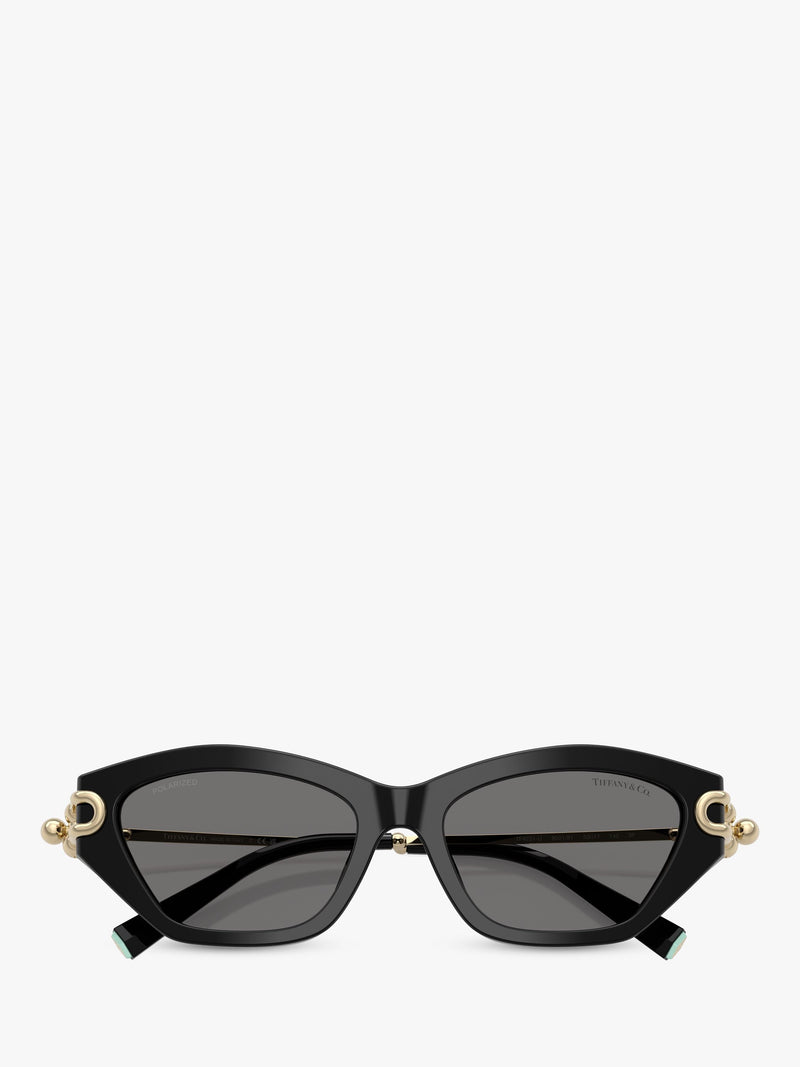 Tiffany & Co women's cat's eye sunglasses black grey - British product