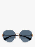 Tory Burch TY6111 irregular sunglasses with pink frame and tinted lenses, UK version