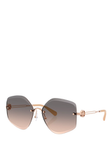John Lewis Tory Burch TY6111 Women's Irregular Sunglasses, Pink- Buy online at McGrocer