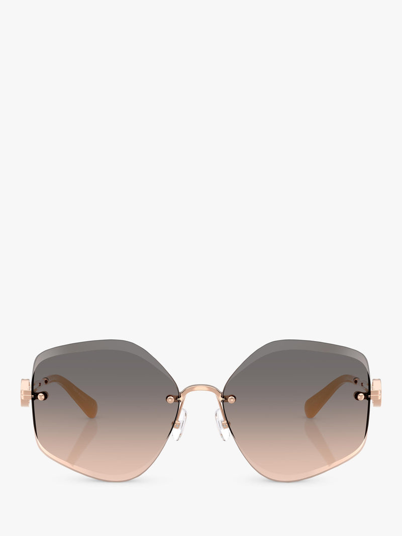 Tory Burch irregular pink sunglasses TY6111, imported from the UK