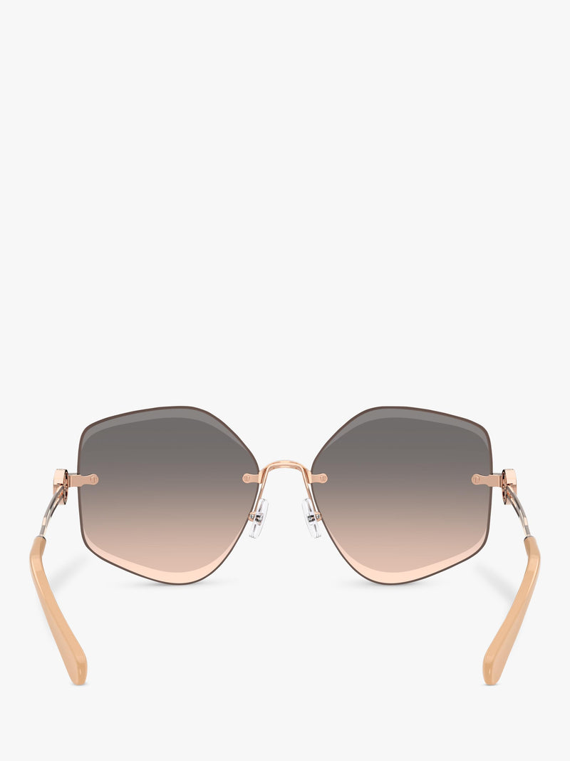 Tory Burch irregular pink sunglasses TY6111, imported from the UK