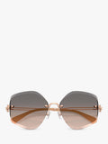 Tory Burch irregular pink sunglasses TY6111, imported from the UK