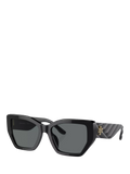Tory Burch women's irregular polarised sunglasses black, imported from the UK