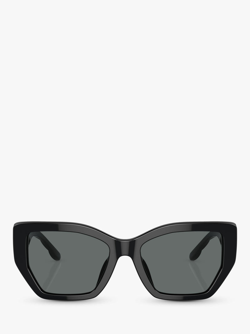 Tory Burch women's irregular polarised sunglasses black, imported from the UK