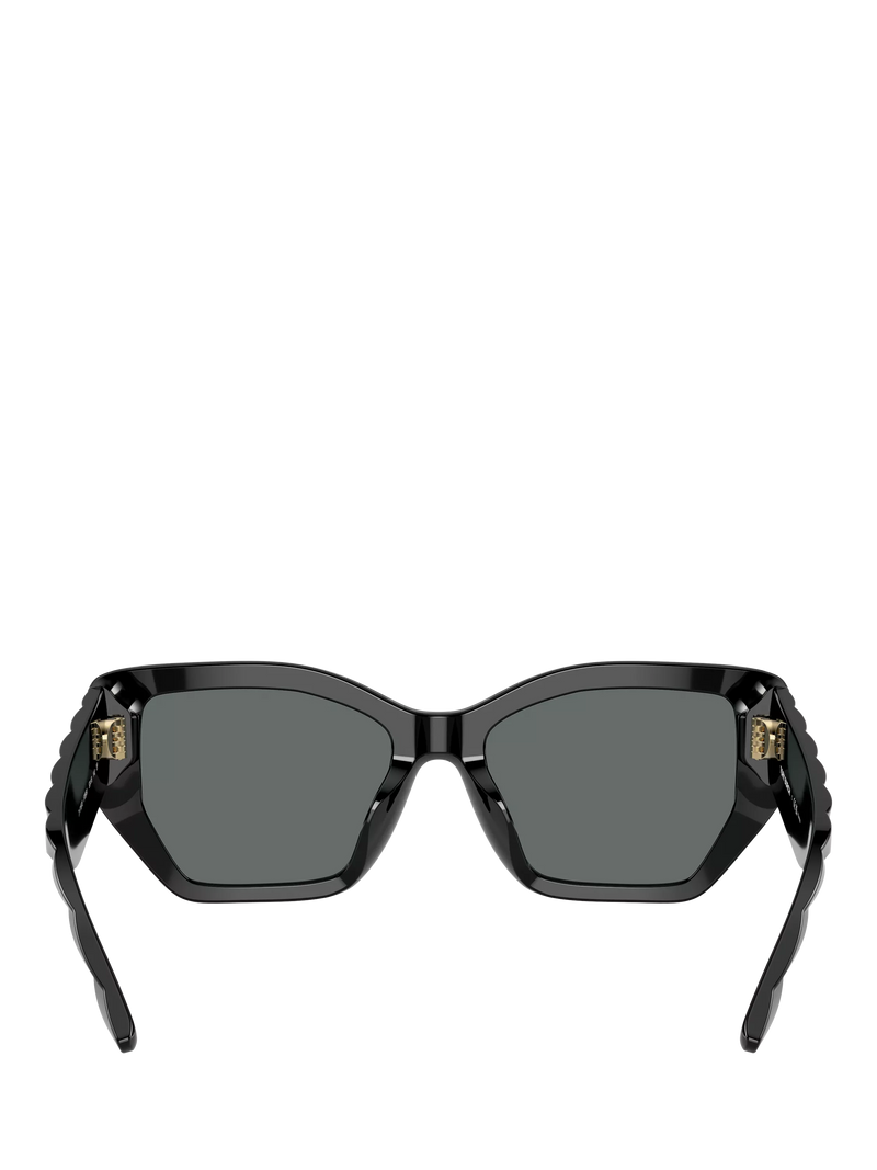 Tory Burch women's irregular polarised sunglasses black, imported from the UK