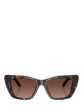 Tory Burch polarised cat eye sunglasses in Havana brown (British brand)