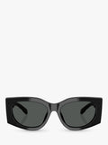 Tory Burch black rectangular sunglasses with polyamide frame, UK version