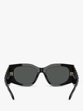 Tory Burch black rectangular sunglasses with polyamide frame, UK version