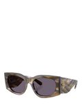 Tory Burch women's rectangular sunglasses purple/red 56mm, imported from the UK