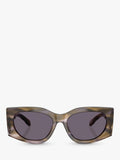Tory Burch women's rectangular sunglasses purple/red 56mm, imported from the UK