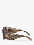 Tory Burch women's rectangular sunglasses purple/red 56mm, imported from the UK
