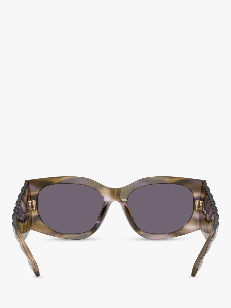 Tory Burch women's rectangular sunglasses purple/red 56mm, imported from the UK