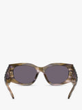 Tory Burch women's rectangular sunglasses purple/red 56mm, imported from the UK