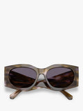 Tory Burch women's rectangular sunglasses purple/red 56mm, imported from the UK