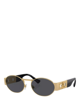 John Lewis Versace VE2264 Men's Oval Sunglasses, Gold- Buy online at McGrocer