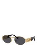 Versace men's oval sunglasses gold frame 56mm, UK version