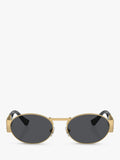 Versace men's oval sunglasses gold frame 56mm, UK version